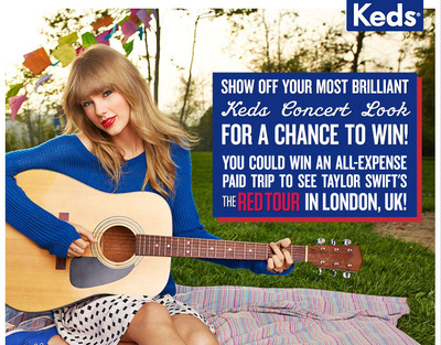 Keds® Announces Sponsorship Of Taylor Swift's European 'RED Tour'; Gives Fans The Chance To Win A Trip To London