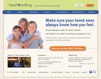 New Website HeartWriting.com Helping People Leave Posthumous Notes for Loved Ones