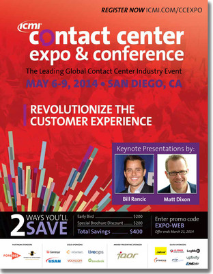 Full Program for ICMI Contact Center Expo &amp; Conference (May 6-9, 2014) Announced