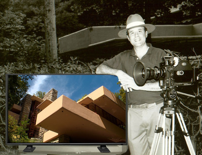 Frank Lloyd Wright's "Fallingwater in 3D" on Rembrandt 3D No Glasses 3DTV at The American Institute of Architects, NY