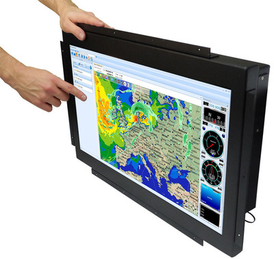 Small PC Enhances Waterproof Marine LCD Display with Multi-Touch Technology, Sunlight Readability