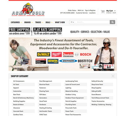Acme Tools Launches Redesigned Website AcmeTools.com