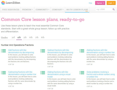 LearnZillion.com launches new Common Core Lesson Plan feature for math teachers