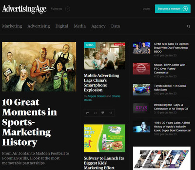 Advertising Age Launches New Site; Includes Revamped Creativity