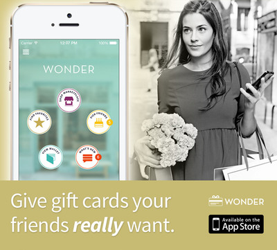 Wonder is the First App that Lets You Give Gift Cards Your Friends Really Want Without the Awkward Redemption Experience