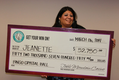 Table Mountain Casino Congratulates Crystal Ball Bingo Jackpot Winner!