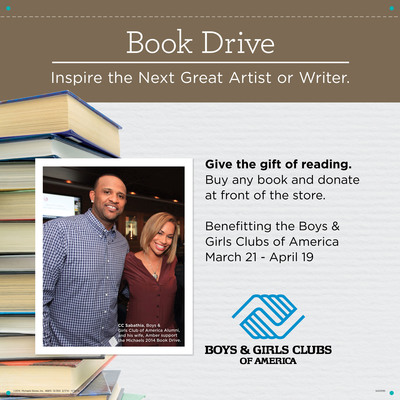 Michaels Boys and Girls Clubs Book Drive