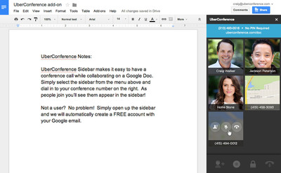 UberConference Launches Google Docs Add-on