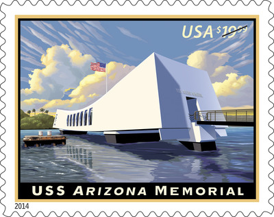 U.S. Postal Service honors USS Arizona Memorial, shrine commemorated on stamp today