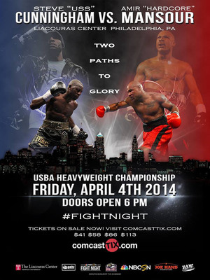 Heavyweights Mansour, Cunningham to battle at the Liacouras Center on April 4