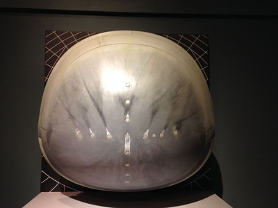Nose cap from Space Shuttle Columbia on display at Tellus Science Museum.