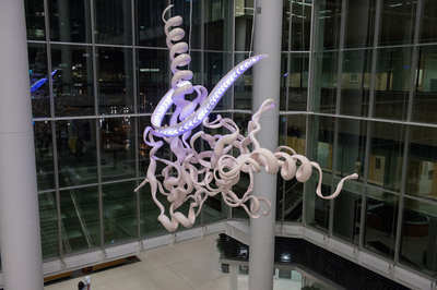DNA Comes Alive in Lights: Penn Medicine's Basser Research Center for BRCA Unveils 15-Foot Hanging Sculpture of Cancer-Related Gene