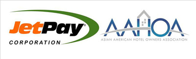 JetPay corporate logo, and Asian American Hotel Owners Association logo