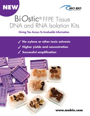 MO BIO Laboratories, Inc. launches a new kit for FFPE Tissue RNA Isolation