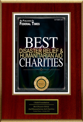 Child Foundation Selected For "Best Disaster Relief And Humanitarian Aid Charities"