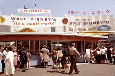 This 1964 photo shows the entrance to “it’s a small world” at the New York World’s Fair. Disney Parks is celebrating the 50th anniversary of its iconic “it’s a small world” attraction with a global celebration that benefits UNICEF. Capturing the happy, peaceful spirit of children everywhere, the attraction, which debuted at the 1964 World's Fair, now entertains guests at five Disney theme parks worldwide.