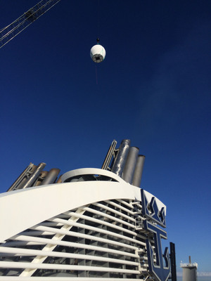 A set of new, custom-built antennae were shipped from Israel to Florida last month, and installed on Royal Caribbean International’s Oasis of the Seas