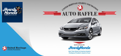 Howdy Honda donates 2014 Honda Civic LX Sedan to local charity foundation for auto raffle