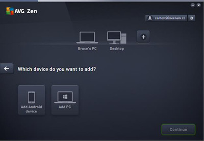 Step 2: Open the application and once inside log in to your My AVG account to add your personal devices