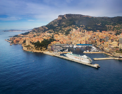 Crystal Cruises docked in Monte Carlo.