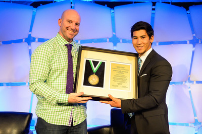 National 4-H Council Legacy Awards: Youth Trustee Caleb Chang Presents Facebook News Feed Inventor and California 4-H Alumnus Andrew Bosworth with the 4-H Legacy Awards Distinguished Alumni Medallion