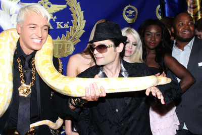 KUBA Ka & Corey Feldman with Zeus the snake