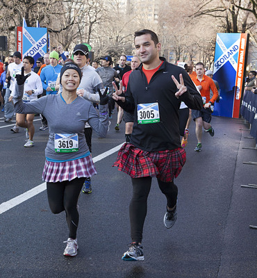 Runners in kilts and painted faces participated in the 11th annual Scotland Run (10K), part of the Scotland Week festivities.