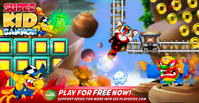 Super Kid Cannon Joins Forces with Seeds, Launches FOR FREE Worldwide on Google Play, App Store, and Amazon Kindle!