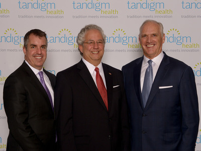Independence Blue Cross and DaVita HealthCare Partners create Tandigm Health, a unique joint venture that will help deliver high quality, affordable care in Philadelphia. Shown left to right: Dr. Craig E. Samitt, CEO of HealthCare Partners; Dr. Anthony Coletta, president and CEO of Tandigm Health; and Daniel J. Hilferty, president and CEO, Independence Blue Cross.