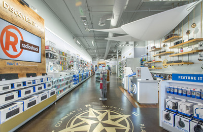 RadioShack opens its new custom-designed concept store in Boston today featuring a nautical theme paying tribute to the company’s roots in the area. The bigger, brighter store at 13 School Street in Boston’s historic Downtown Crossing neighborhood is located just minutes from the site of the company’s very first retail location, which opened in 1921. Features include interactive areas where shoppers can discover and experience top-brand wireless speakers, headphones and mobile devices.