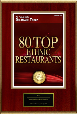 Rice Selected For "80 Top Ethnic Restaurants"