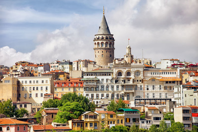 Instanbul’s Galata district, featuring the Galata Tower.