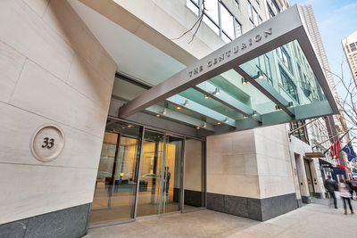 Entrance of The Centurion Condominium at 56th Street in New York