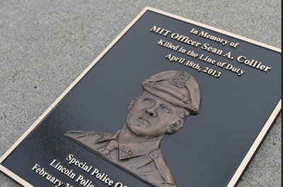 Custom plaques with sketch-like renderings can be installed to honor those killed in the line of duty.