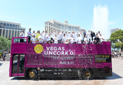 Legendary Chefs Pop the Cork off Vegas Uncork'd by Bon Appetit with Eruptions of Prosecco Along The Strip