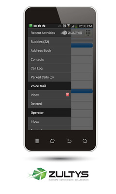 Zultys Mobile Communicator 4.0 brings Contact Center and Visual Voice Mail Capabilities to Android Devices