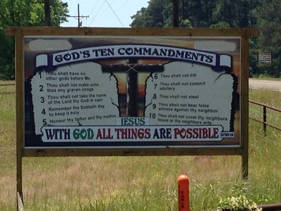 Update: TXDOT Bans Ten Commandments Sign On Texas Citizen's Private Property