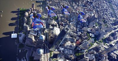 World's Top Wingsuit Athletes Fly Over Manhattan Skyline