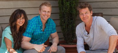 Designer Ty Pennington visits with America’s Favorite Bachelor Couple, Sean and Catherine Lowe during a recent trip to their Dallas home, where he designed their outdoor living space. It’s part of a web series called “Sears Outdoor Living Celebrity Challenge”. Check it out at sears.com/outdoorliving.