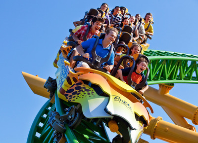 Experience a new breed of speed with Florida's first triple launch coaster, Cheetah Hunt(R), only at Busch Gardens(R) Tampa. This mega-attraction begins at Cheetah Run(R) where guests are just inches away from the world's fastest land animals. Next take a seat on Cheetah Hunt and join nature's fastest and most agile predator as it races across the Serengeti. This one-of-a-kind themed launch coaster climbs high above the African landscape and then races down along the ground and through a rocky gorge.