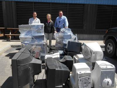 Electronic waste collected for recycling by Covanta Onondaga and the Southwood Fire Department