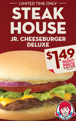 Wendy's® Value Menu Sizzles with a New Steakhouse Jr. Cheeseburger