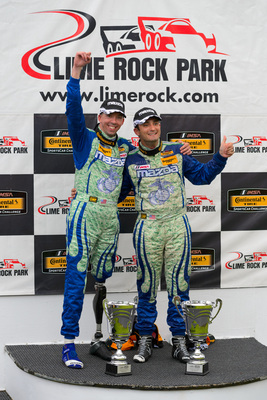Liam Dwyer and Tom Long on Lime Rock Podium