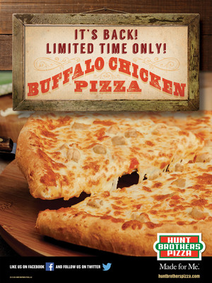 Hunt Brothers Pizza brings the heat this summer with return of Buffalo chicken pizza