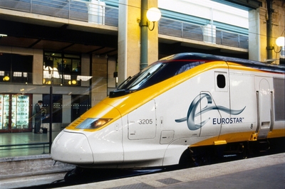 Eurostar Train at Paris Gare Du Nord Station, Courtesy of Eurostar For Rail Europe, Inc.