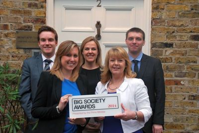 CRASH Honoured with a Big Society Award from the Prime Minister