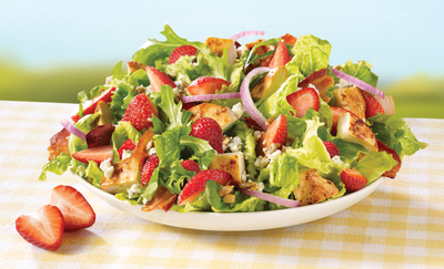 On the heels of adding two new permanent menu items to its premium salad line – the Asian Cashew Chicken Salad and BBQ Ranch Chicken Salad – Wendy’s introduces the Strawberry Fields Chicken Salad. Wendy’s is savoring the moment with the freshest salad ingredients summer has to offer and will use more than two million pounds of freshly harvested California strawberries, hand-picked at the peak of ripeness and hand-sliced in every restaurant. 