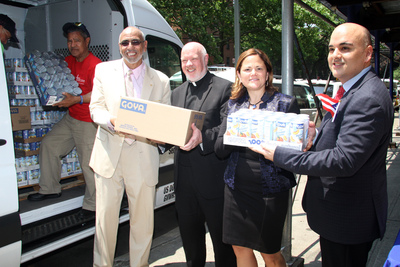 Goya Foods Donates 5,000 Pounds Of Food To Catholic Charities In Support Of The National Puerto Rican Day Parade's Food Drive