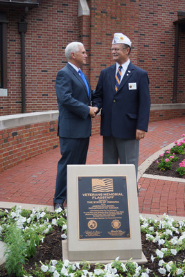 The American Legion dedicates marker stone at the Governor's Residence