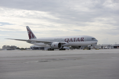 Qatar Airways Makes Its Miami Debut. Five Star Airline Launches 6th U.S. Destination. Only Non-Stop Service from Middle East to Florida, USA